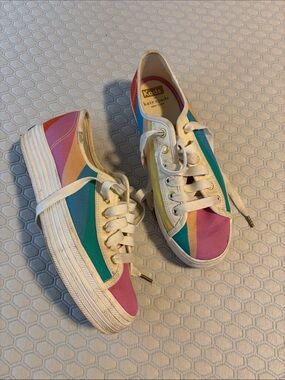 kate spade Multicolor Stripe Canvas High-top Sneakers